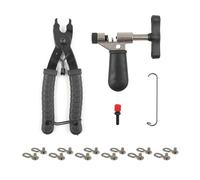 Bohaner Bike Chain Tool Kit with Pliers and 6 Pairs Missing Links | Chain Breaker Splitter For 6 7 8 9 10 Speed; Fits Shimano SRAM KMC; Repair Set
