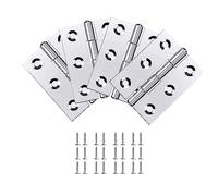 Bohaner Door Hinge, 3" / 76mm Polished Chrome Ball Bearing Hinges,Zinc Plated Steel Butt Hinges for Home Furniture Bathroom Cabinet Window Internal Doors Including Fixing Screw(4Pcs)