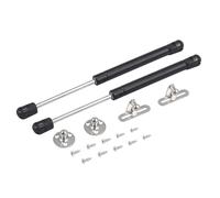 Bohaner Gas Struts, 2X Cabinet Door Hinges Lift Up Spring Flap Support Stay Bar for Kitchen Cupboard Box, 200N Pressure (Black)