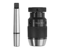 Bohaner Keyless Drill Chuck 1-16mm with MT2-B18 Arbor, Heavy Duty Self-Tightening Chuck for Lathes, Pillar Drills and Milling Machines, High Precision Metal Tool