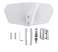 Bohaner Motorcycle Windshield, Profession Motorcycle Wind Screen Deflector,Universal Clip On Extension Spoiler Adjustable Wind Clear-Transparent (Transparent)