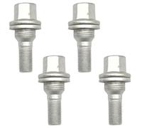 Bohaner Set of 4 wheel bolts wheel bolts M12 x 1.25 rear axle front axle 9817024580 silver wheel nut bolts for Citroen C3 C4 C5 Berlingo Peugeot 206 207 308 407