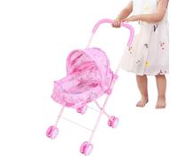 Bohany Baby Doll Stroller,Small Stroller with Canopy | Folding Pushchair Toy - for Home Travel Party Birthday School Outdoor Kids Boys Girls