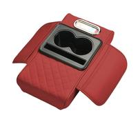 Bohany Car Centre Console Armrest Cushion, PU Leather with Tissue Box, Car Centre Console Armrest Cushion PU Leather with Cup Holder, Multifunctional Waterproof Car Armrest Cover Cushion
