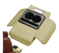 Bohany Car Centre Console Armrest Cushion, PU Leather with Tissue Box, Car Centre Console Armrest Cushion PU Leather with Cup Holder, Multifunctional Waterproof Car Armrest Cover Cushion