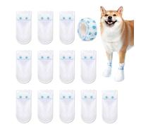 Bohany Dog Paw Shoes - 12X Non-woven Dog Booties For Paw Protection | Dog Paw Socks Protector With Adhesive Bandage For Small Medium Dogs