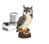 Bohany Owl Statue | Owl Garden Decor,Realistic Animal Scare Action with Serious Expression for Balcony Patio Porch Roof Pond Yard Lawn Fireplace Mantel Pool