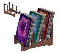 Bohany Record Holder Stand,Wood Record Album Storage | 3-Layer Desktop Album Recipe Shelf, Photo Organizer Holder for Bookstore Bookshelf