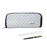 Bohany Simple Pencil Case, Generous Makeup Case - Large Capacity Cosmetic Bag for Pens Ruler Scissors Students Classroom School College Office Art Lessons Desk, Black and White, see description, See