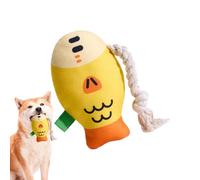 Bohany Stuffed Chew Toys for Dogs - Puffhead Fish Soft Plush Squeaky Toys Chew Toys | Sound Interactive Teeth Toy Wear-Resistant Dog Toys for Inside Dog