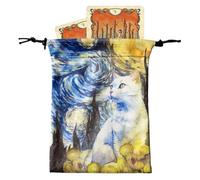 Bohany Tarot Card Holder Pouch,13x18cm Drawstring Dice Holder Storage - Deck Protective Case for Oracle Decks, Fits Most Standard Size Tarot Playing Cards