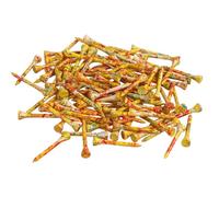 Bohany Wooden Golf Tees - Small Coloured Golf Tees | Practical Swing Training Set 50 Pieces with Ball Holder for Garden & Golf Course
