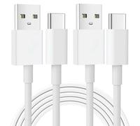 Bohconn USB A to USB C Cable 2Pack 3M/10FT, 2.4A Fast Charging 480Mbps Data Sync, Reversible Tangle-Free Type C Cord for iPhone 17/16/15 Pro/Max/Plus, Samsung Galaxy, iPad Pro, Pixel, LG - White