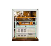 BoHeart Acrylic display case for Lego 10334 Retro Radio, customized,transparent Dustproof display box can be collected, Size:25x15x30 cm (Model Not Included)