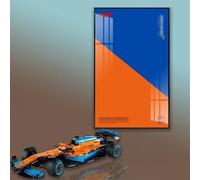 BoHeart Display Wallboard for Lego Technic Car F1 McLaren 42141,Decorative Display Panels for Lego Car Wall Mounted Displays, Gift Ideas for Lego Car Wall Mount Enthusiast,(NO Model)-50X80CM