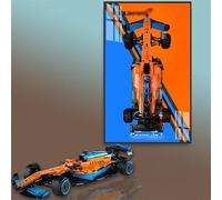BoHeart Display Wallboard for Lego Technic Car F1 McLaren 42141,Decorative Display Panels for Lego Car Wall Mounted Displays, Gift Ideas for Lego Car Wall Mount Enthusiast,(NO Model)-50X80CM