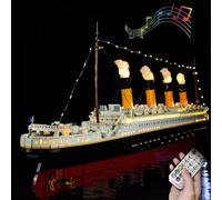 BoHeart LED Light Kit for LEGO 10294 Titanic Cruise Ship - Plastic (Model Kit Not Included) (Rc With Sounds)