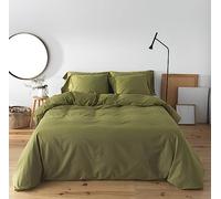Boheme Duvet Cover Lisa Olive Green 100% Cotton 200 Threads, Bed 150 cm