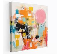 Bohemia Abstract Expressions Canvas Print - Artistic, Canvas Wall Art, Home Decoration, Bold Brush Strokes, 30cm x 30cm