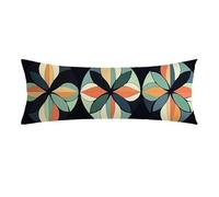 Bohemia Cushion Covers, Long Body Pillow Cover 50 x 150cm Large Super Soft Velvet Flower Bolster Cushion with Invisible Zipper Double-Sided Printing Long Pillow Case for Side Sleepers, Bed Decor 0E-47