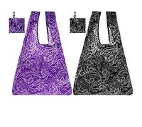 Bohemia Design Handy Foldable Shopping Bag in A Pouch with Attachable Clip