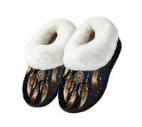 Bohemia Dreamcatcher Starry Sky Plush House Slippers for Women 11-11.5