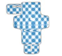 Bohemia Europe Gingham Pattern Blue Reusable Diaper Changing mat with Tissue Pocket Changing pad for Changing Table Infant Travel Station Kit cambiador de pa?ales para Bebes