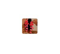 Bohemia Fabric Flower Earrings,Long Tassel Earring Fashion Floral Stud Exaggerated Statement Y2K Aesthetics Summer Beach Earring Jewelry for Women, L, Fabric, No Gemstone
