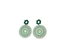 Bohemia Flower Dangle Earrings Colorful Beaded Teardrop Earrings Round Bead Sunflower Drop Earrings for Women Party Jewelry, Acrylic, No Gemstone