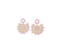 Bohemia Flower Dangle Earrings Colorful Beaded Teardrop Earrings Round Bead Sunflower Drop Earrings for Women Party Jewelry, Acrylic, No Gemstone
