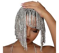 Bohemia For Rhinestone Drop Pendant Forehead Head Chain Crystal Headpiece Bridal Wedding Hair Chain Head J Accessories Women Wedding Down Braids Festival Little Girls Women Thick Bangs