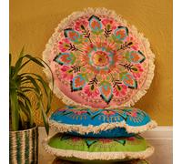 Bohemia Mandala Embroidered Cushion - Pink
