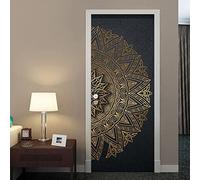 Bohemia Pattern Door Sticker Wall Murals Painting Yoga Living Room Bedroom Home Interior Art Decal Door Decor