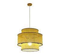 Bohemia Pendant Lighting Kitchen and Rattan Hanging Lamp Boho Chandelier Creative Flush Mount Light for Dining Bedroom Foyer Living Room(40cm)