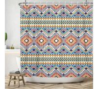 Bohemia Shower Curtain, 3D Effect African Culture Mould Proof Mildew Resistant Waterproof Fabric Bathroom Curtains with Hooks, Machine Washable, Quick Dry, Bath Curtain, 120x180 cm V926