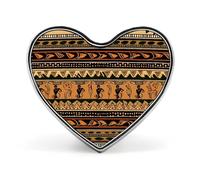 Bohemia Style Traditional African Pattern Heart Pin, 1 Inch Metal Love Lapel Pins - Lightweight, Smooth Edges, Versatile Badge Brooch for Jackets, Shirts, Bags, Gifts for Friends, Family