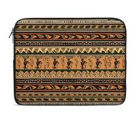 Bohemia Style Traditional African Pattern Laptop Sleeve Case 10inch Shockproof Slim Computer Bag 10-17 Inch Traveling Carrying Laptop Briefcase for Women Men Waterproof Compatible with Macbook Air, Hp