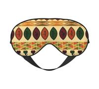 Bohemia Style Traditional African Pattern Night Mask Soft Reversible Eye Cover Adjustable Strap Light Blocking Comfortable Rest