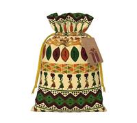 Bohemia Style Traditional African Pattern Print Drawstring Gift Bags,For Holiday Season,Birthdays,Anniversaries And Any Special Occasion