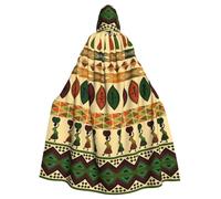 Bohemia Style Traditional African Pattern Print Hooded Cloak Cape Costume Robe