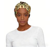 Bohemia Style Traditional African Pattern Print Modern Head Wrap for Women Soft Elastic Turban Printed One Size Comfortable