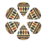 Bohemia Style Traditional African Pattern Printed Guitar Picks Plectrum,Guitar accessories,6pcs 0.46mm