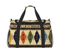 Bohemia Style Traditional African Pattern Printed Travel Duffle Bag for Men Women Weekender Travel Organizer Bag for Sport, Outdoors, Gym & Fishing