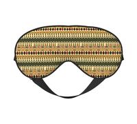 Bohemia Style Traditional African Pattern Printing All-Occasion Sleep Eye Mask with Double Sides Adjustable Strap Perfect for Shifts & Travel