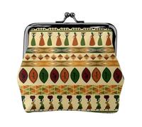 Bohemia Style Traditional African Pattern Printing Small Coin Purse, Lightweight Travel Wallet for Sightseeing Tours and Shopping Sprees