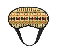 Bohemia Style Traditional African Pattern Sleep Mask for Side Sleeper, Eye Mask Sleeping for Women Men,for Sleeping with Elastic Band