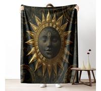 Bohemia Sun Blanket 30x40 Inch, Tarot Astrology Fleece Throw Blanket for Couch Bed, Mystical Celestial Soft Blankets Cozy Lightweight Flannel Small Blankets Warm for All Season