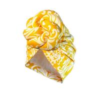 Bohemia Turbans Women's Turban Cap Flower Knot Headwrap African Pre Tie Head Wraps Bonnet Headwear Beanie Hat Hair Cover Women Headscarves Chemo Cap, yellow, L