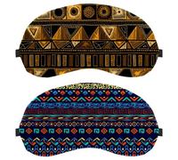 Bohemia Vintage Indian Pattern 2-Pack Light-Blocking Soft Breathable Eye Masks with Eye Patches and Sleep Masks