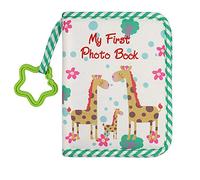 BOHEMIABY Baby Photo Album Soft Holds 4x6" Pictures, My First Photo Album with Safety Mirror Shower Gifts Set (giraffe)